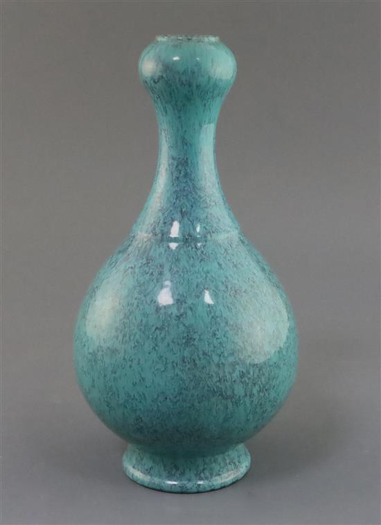 A Chinese robins egg glazed vase, probably Yongzheng/Qianlong period, H. 27.5cm